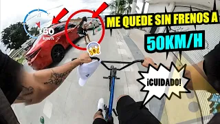ME QUEDE SIN FRENOS A 50KM/H Y CASI ME LLEVO A ESTA NIÑA 😰 *No lo intenten* ⚠️