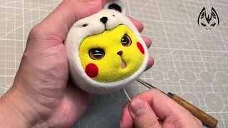 [Needle Felting] Bepo x Pikachu: The Martial Navigator #onepiece  #pokemon  #asmr