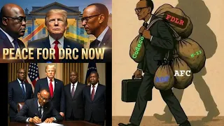 041225: LIVE Y'ISINYWA RY'AMASEZERANO Y'AMAHORO - FATSHI & KAGAME I WASHINGTON. UPDATES KU RUGAMBA