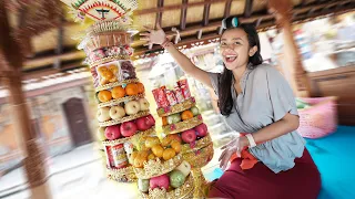 PUSPA BELAJAR BIKIN BANTEN GEBOGAN PERSIAPAN SARASWATI !!!