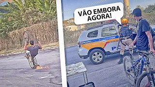 OLHA OQUE ESSE POLICIAL FEZ NO ENCONTRO DE BICICLETA NA TOSHIBA