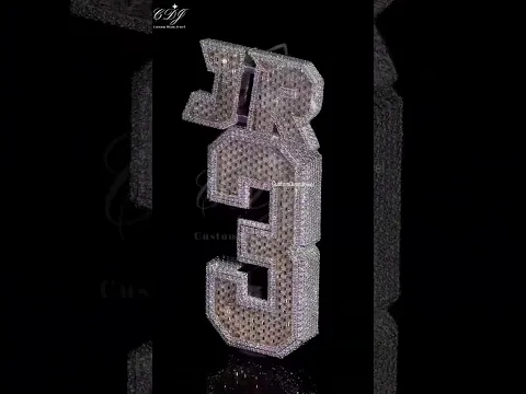 Two Tone Number “3” Custom Pendant I Iced Out Hip Hop Jewelry