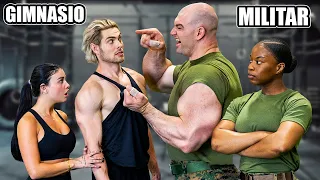 MILITARES HUMILLAN CHICOS DE GIMNASIO - Influencer Gym vs Militar