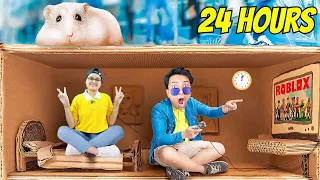 Living in cardboard house for 24 hours 🤭🤭 ​⁠@Thetargetsiblings ​⁠@Anuusharma0012