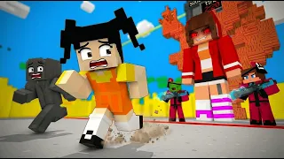 JJ and Mikey as soldiers in Squid Game - Maizen Minecraft Animation