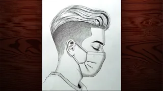 How to draw a Boy with mask // Easy Boy drawing #art #draw #easydrawing #drawingtutorial