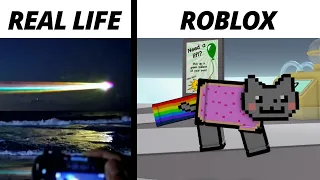 Nyan Cat Real Life vs Roblox