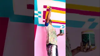 Maskin teyip ceiling design painting bedroom 🏡#wallpaiting #interiordesign 