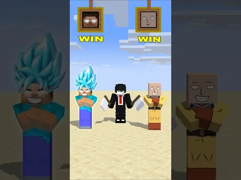 Herobrine Team VS One Punch Man Team - Lift The Bedrock #minecraft #friendship #shorts #anime