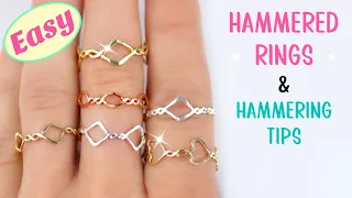 DIY Hammered Rings & Hammering Tips (wire wrapping rings) DIY Rings