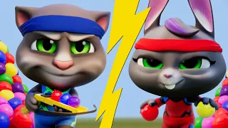 Talking Tom 🐱 Water Balloon Battle 😀 Cartoon for kids Kedoo Toons TV