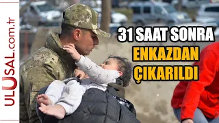 31 saat sonra 15 aylık bebek enkazdan çıkarıldı