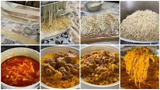 رشتة الكسكاس الليبية (رشدة كسكاس) من الألف للياء| طريقة العجن والحلان والتخزين والطهي