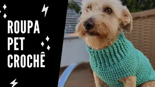COMO FAZER ROUPA PET de Crochê