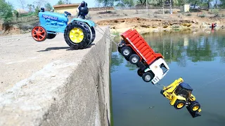 Accident JCB Tipper Truck Pulling Out HMT Tractor ? Dumper Truck | Jcb Tractor Cartoon | CS Toy