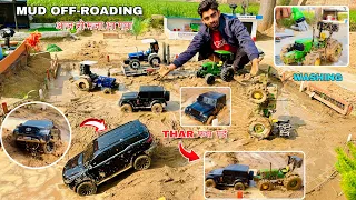 Rc tractor and cars mud off-roading 🔥🔥full fun in mud -@Aakash946