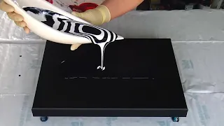 Just Watch – Relaxing Black & White Acrylic Pour (No Talking)