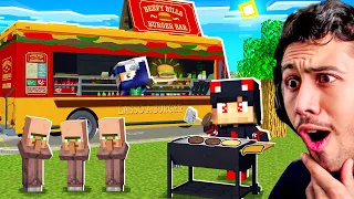 تحدي شاحنة بيع الطعام في قرية ماين كرافت ضد  @OtakuG