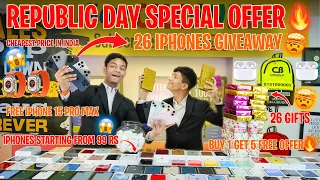 26 iPhones GiveAway!!!🤯🤯🤯 | Republic Day Special Offer🔥 | Cheapest iPhones😱 | #Viral #MEGACELLBUDDY