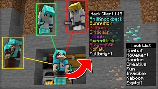 Minecraft Manhunt, Tapi Aku Diam Diam Menggunakan Hack Client ..
