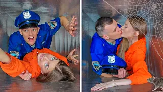 My Crush Runs a Prison! *Making DIY Secret Room* in Jail & DIY Ideas by Mr Degree