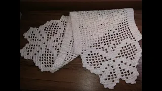 Caminho de Mesa de Borboletas em Crochê Parte1/2