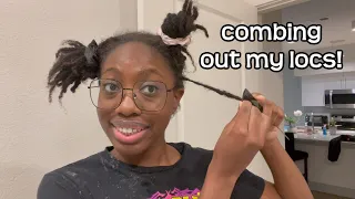 combing out my locs + cutting my hair!
