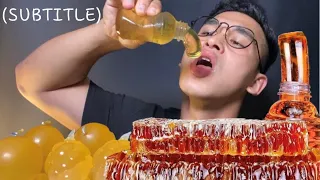 ASMR HONEYCOMP🍯TIKTOK JELLY MUKBANG 벌집 꿀젤리 틱톡 과일 젤리 먹방 CANDY CHALLENGE HONEYJELLY RECIPE🍯 쿄호젤리