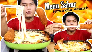 Sahur Mukbang Corndog Moyarella & Tokpokki berasa di surga
