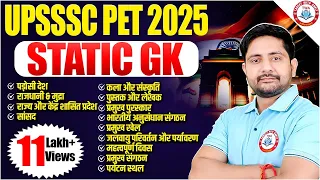 UPSSSC PET 2025 | Static GK Marathon, PET 2025 Marathon Classes, Static GK By Ankit Sir
