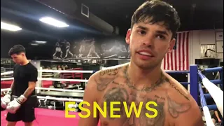 Ryan Garcia seconds after sparring Tayler Holder | Esnews boxing