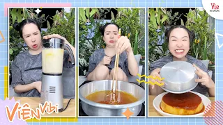Thử thách làm bánh Flan bằng bánh mì, coi thôi đừng làm thử | Viên Vibi