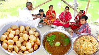 বাড়িতেই পারফেক্ট ফুচকা বানিয়ে ফুচকা খাওয়ার compition করলাম||fuchka eating challenge||panipuri recipe