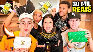 OS MENINOS TENTARAM ADIVINHAR OS PREÇOS DAS MINHAS BOLSAS! *mansão de natal*