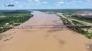 RIO SÃO FRANCISCO  - BOM JESUS DA LAPA  -  BA  (IMAGENS PRODUZIDA COM DRONE).