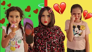  الأخت الصغيره🧚‍♀️ والأخت الكبيرة🧍‍♀️ وفاء🧕 كيف كانت ردة فعلها 🤪