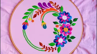 Latest Cushion Cover Design Embroidery Tutorial #96//হাতের সেলাই করা সুন্দর একটি কুশন কভার ডিজাইন