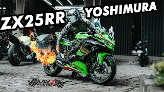 Suara Knalpot Pertama di ZX25 RR - Yoshimura Hepta F. Titanium Full
