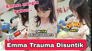 Emma Trauma Disuntik Kabur...Drama Anak Disuntik🤣 Siapa Yang Suka Kabur Begini Juga?