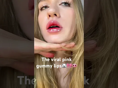 Trying pink gummy lips🐻‍❄️🐽🎀
