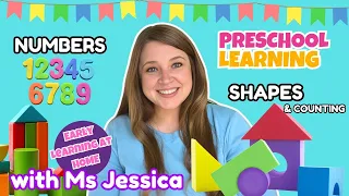Preschool Learning Numbers, Shapes, & Counting with Ms Jessica