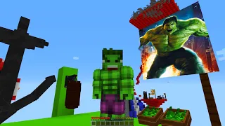 فلم ماين كرافت : جزيرة عائلة هالك ضد جزيرة عائلة مستر لحمة !!؟ 🔥😱