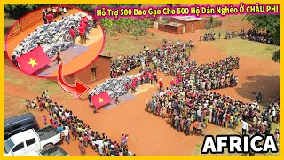 Quanglinhvlogs || Quy Mô Buổi Phát Gạo Lớn Nhất Từ Trước Đến Nay Của Team Châu Phi (Đợt 1 500 Bao)