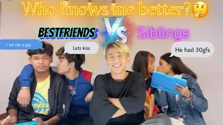 Who knows me better 🤔? My siblings vs my  Bestfriends😱 |luis rai