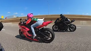 Nitrous GSXR 600 vs Yamaha R6 vs Yamaha R6 - Fastest 600cc bikes in the City!