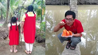 Bắt chước trò chơi con mực SQUID GAME 💖 Ăn đu đủ 💖 (SQUID GAME Parody) Muội Vlog Tập 173 💖