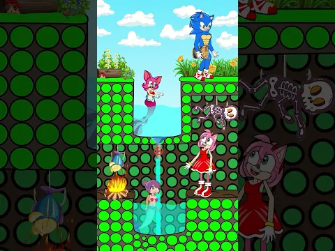 TOP 3 Funny Animation about Sonic, Amy, Zombies and Mermaid  #animation #story #shorts