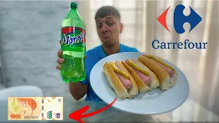 24HS COMIENDO LO MÁS BARATO DE CAREFOUR 🛒