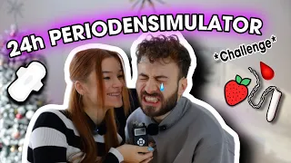 Marc muss 24h den PERIODENSIMULATOR aushalten 😂❤️ *Marc vs. Periodenkrämpfe* | stineundmarc