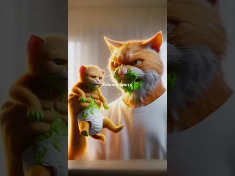 Cute cat do poop in his pants 😱##cat #catlover #cartoon #shorts #viralvideo #trending